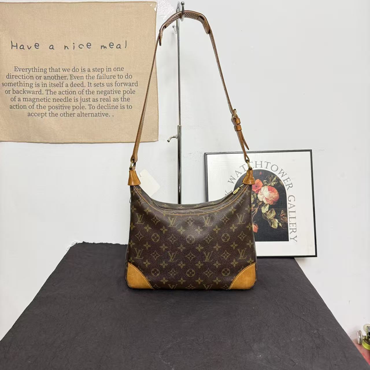 95新 LouisVuitton/路易威登 lv小牛角包/单肩包/腋下包/斜挎包