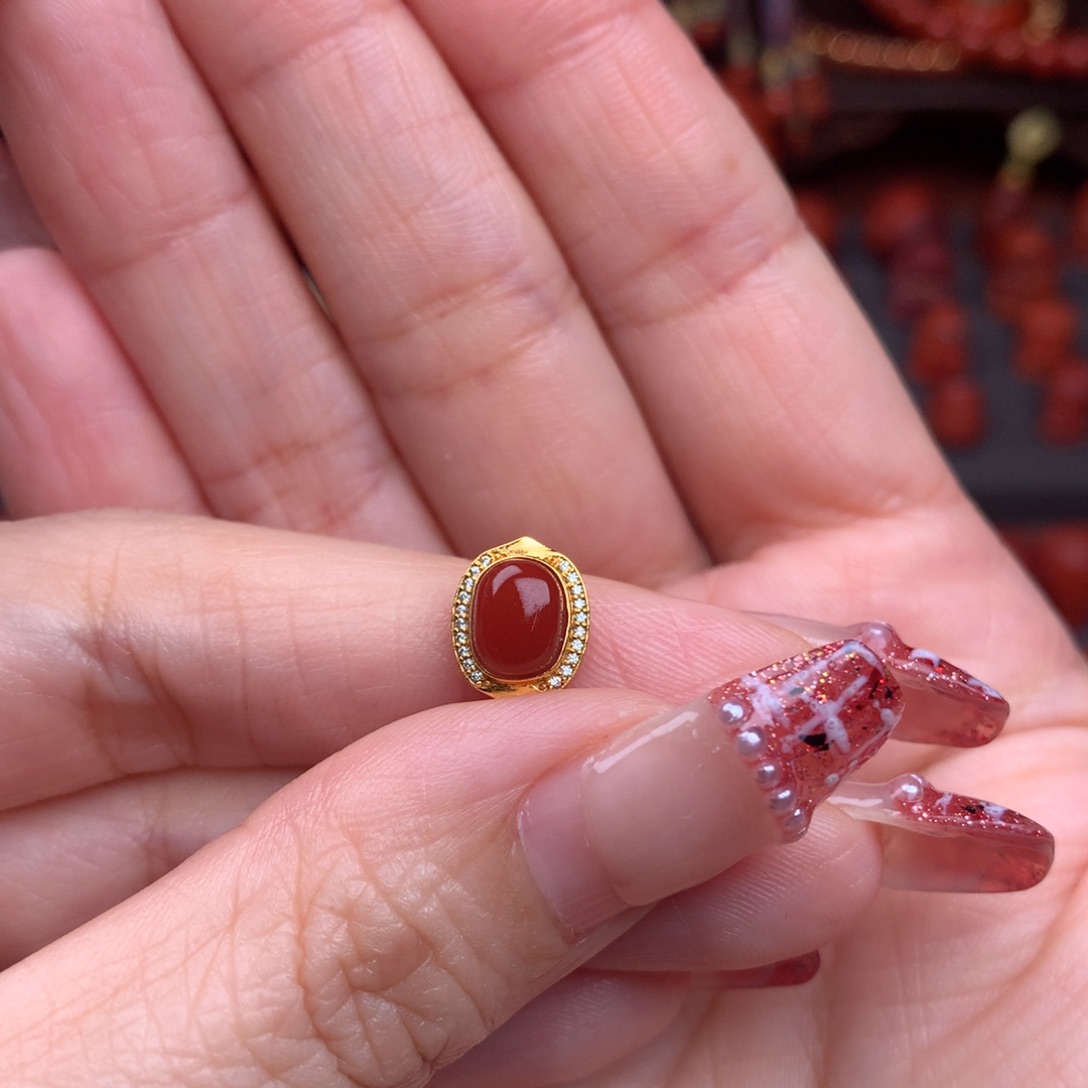 南红玛瑙精工配饰未镶嵌小****⁸