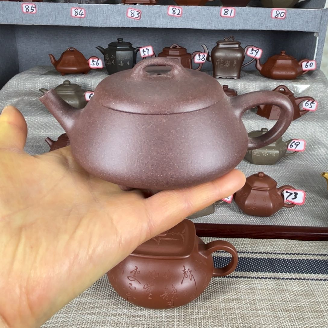 紫泥茶壶半手工制作