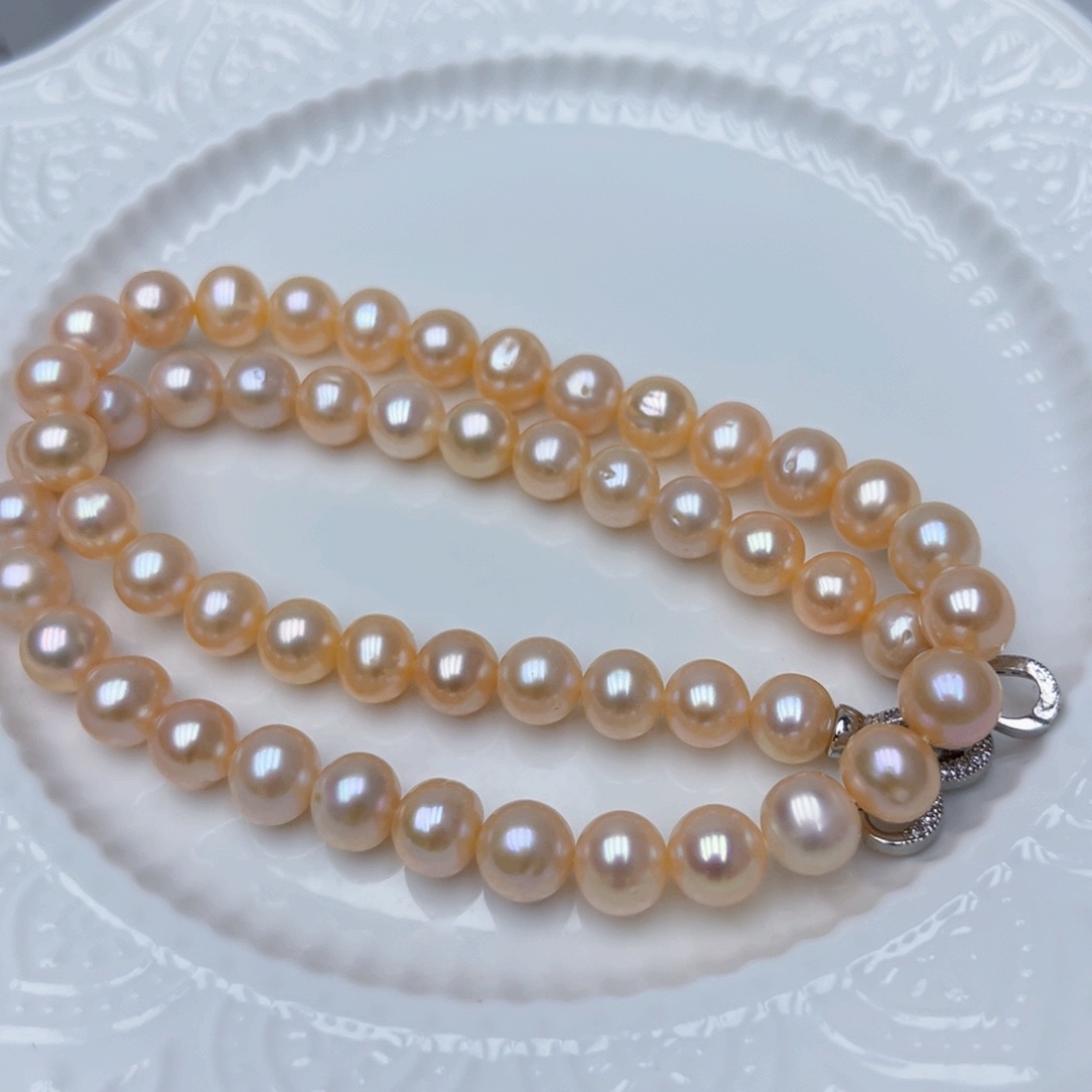 淡水珍珠颈饰银S925镶嵌