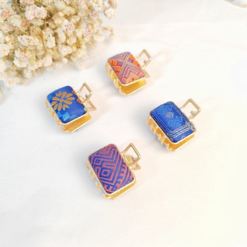 非遗手工缝制双面壮锦抓夹时尚百搭伴手礼发夹发饰刘海夹头饰发卡