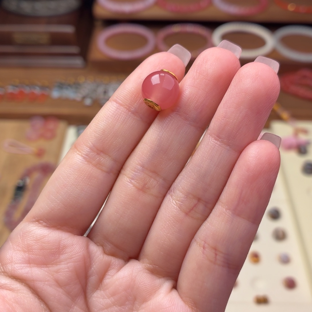 小***渺玛瑙/玉髓18K金镶嵌配饰