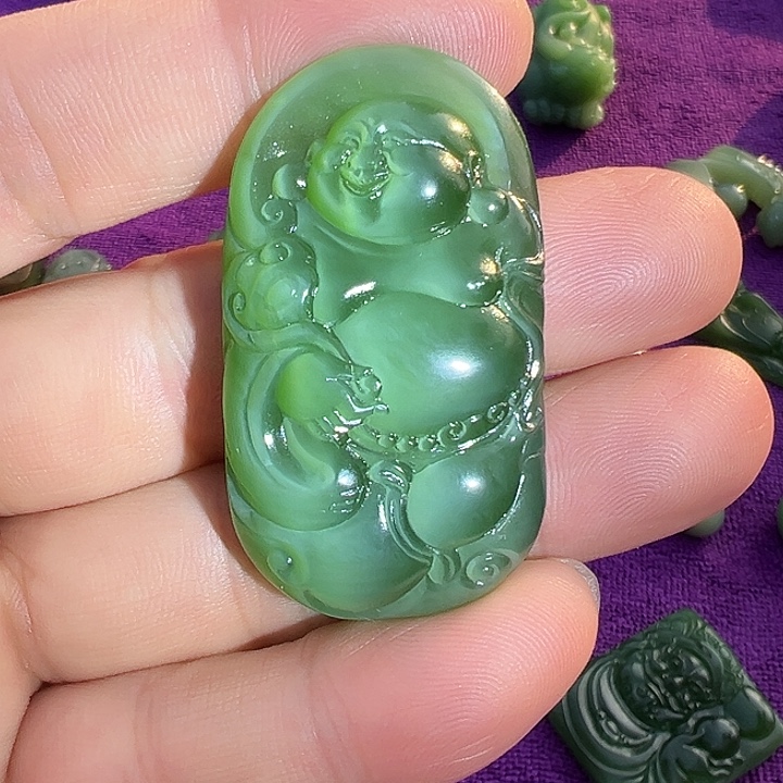 和田玉（碧玉）未镶嵌吊坠(不含链)