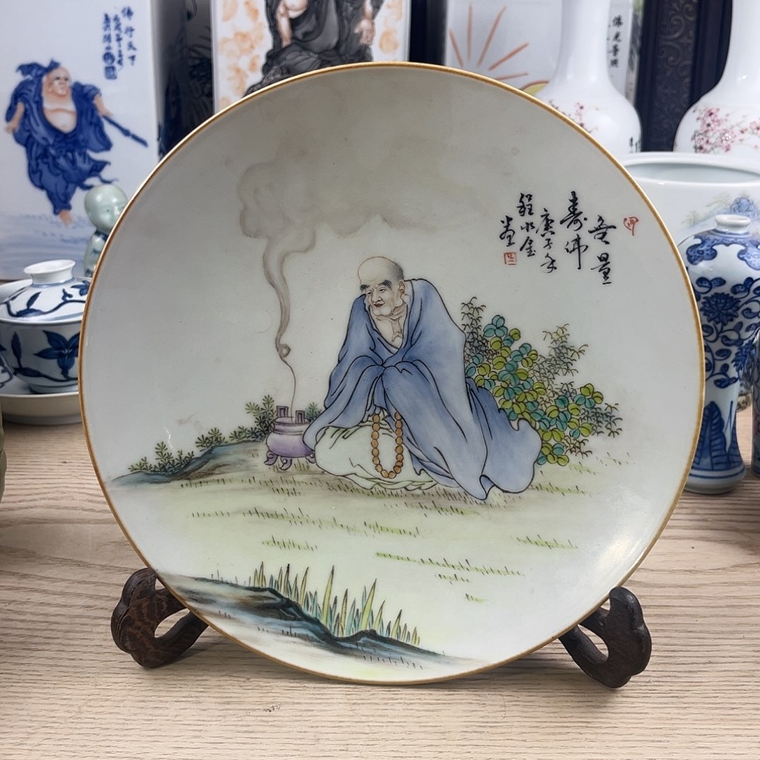 碗手工手绘直径24 厘米