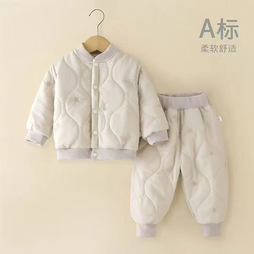 秋冬季加绒加厚保暖套装三防面料