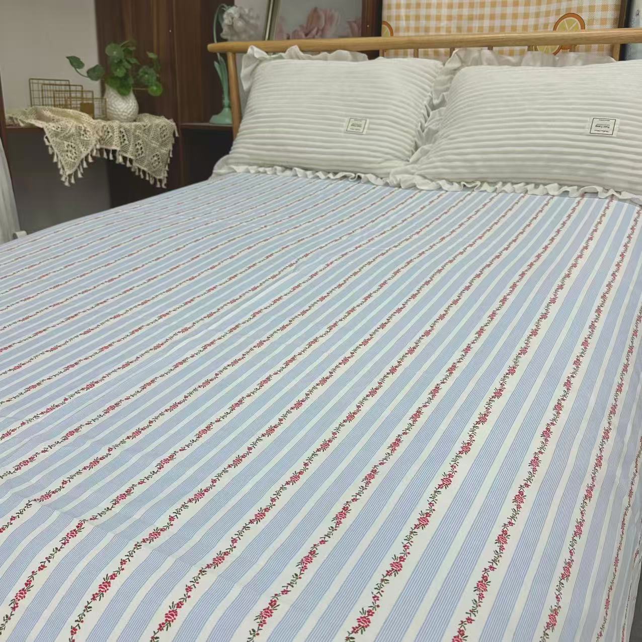 2米×2.5米 做床单 原棉粗布大帆布 加厚加密贴身透气【蓝枝】