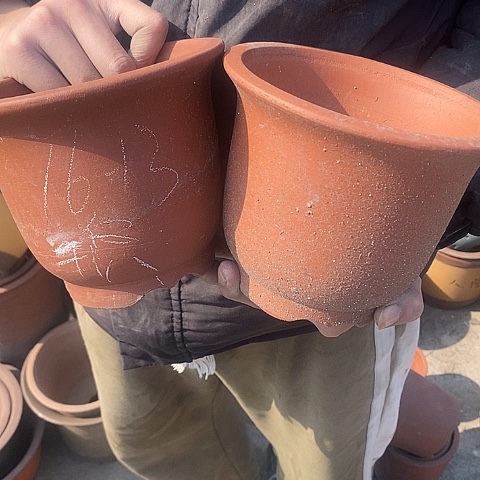 紫砂中国离心紫砂花盆，