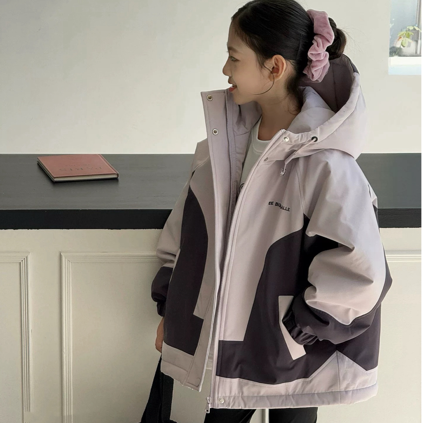 W童品，<7134编码>2025年冬款新款女童加绒外套外套