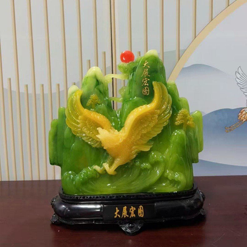 大展宏图鹰摆件工艺品客厅玄关酒柜装饰品（清货尺寸长33高35）