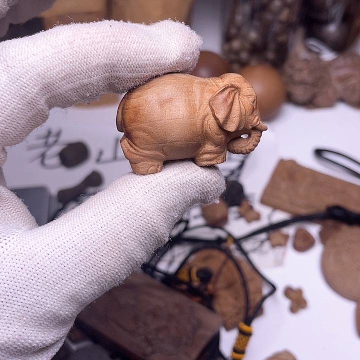 檀香木无事牌檀香木小象