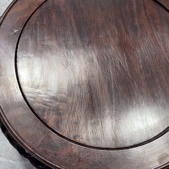 雪***花香榧木红木底座工艺品32.5公分瑕疵处理