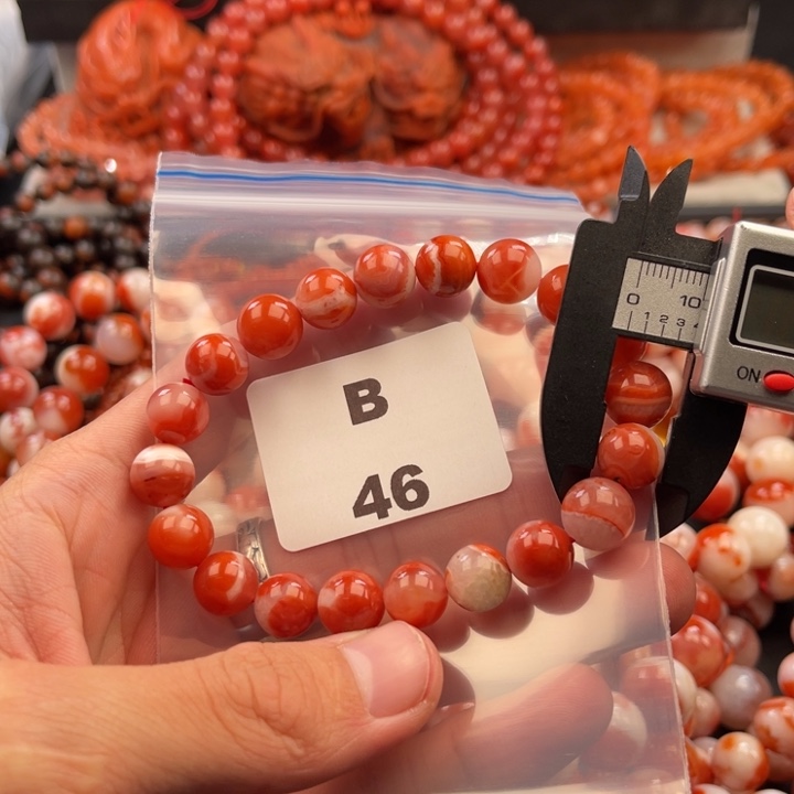 南红玛瑙未镶嵌多样性发货默认微瑕称重10mm