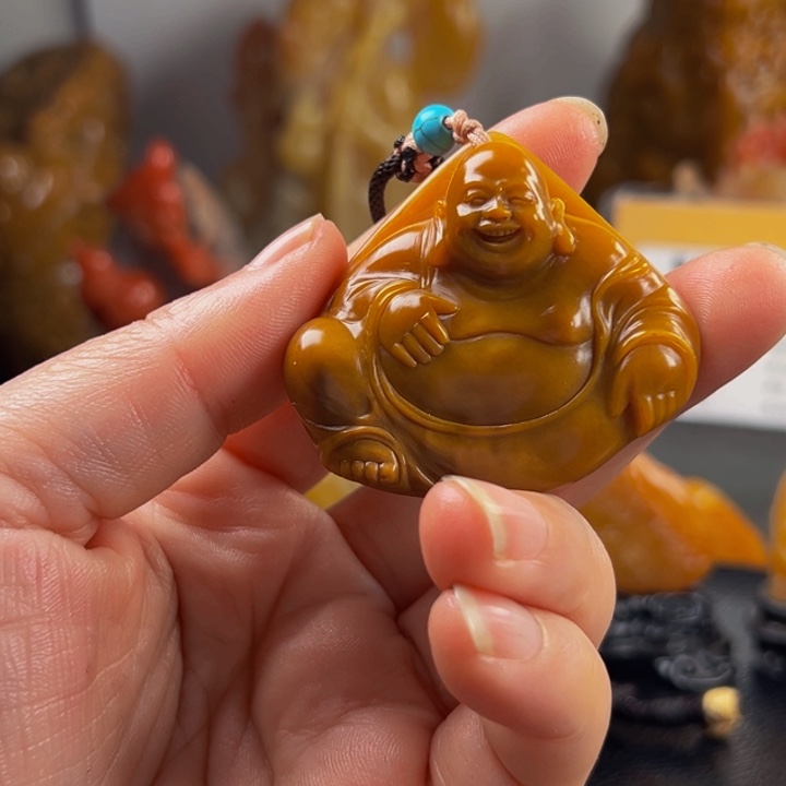 小***缺印石寿山石笑口常开