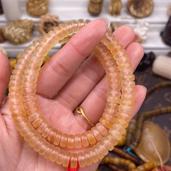 驼骨手串/手链老羊角直切0.8