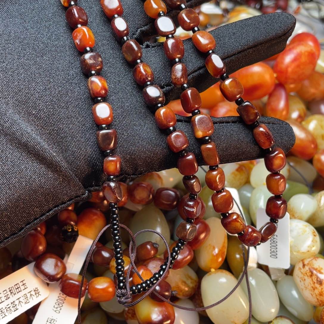 和田玉手链未镶嵌金*