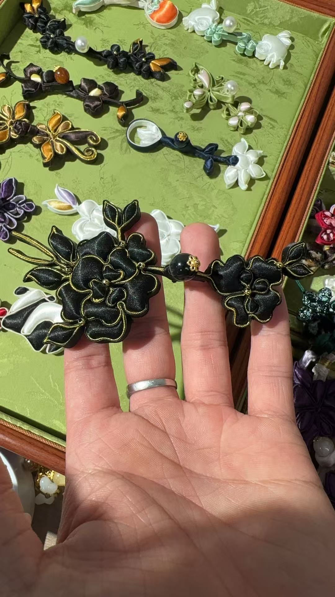 旗袍纽扣唐装旗袍礼服装饰手工编织扣牡丹复古中国风国潮风盘扣子