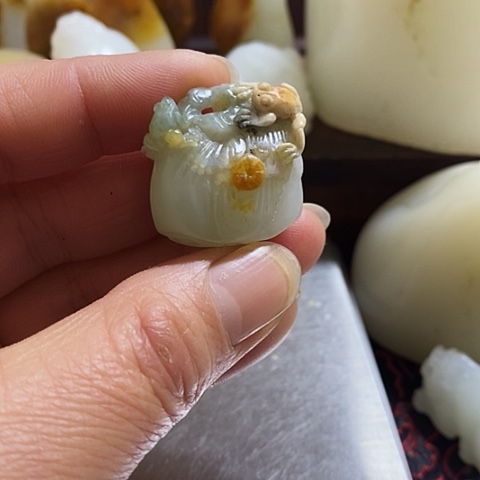 和田玉（白玉）挂件未镶嵌我***莓