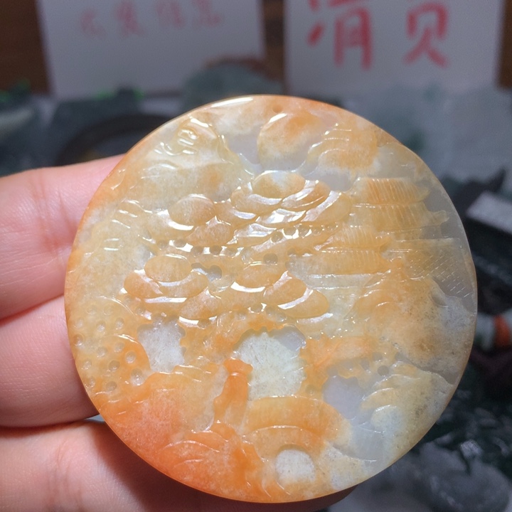 翡翠颈饰未镶嵌保真天然A货翡翠