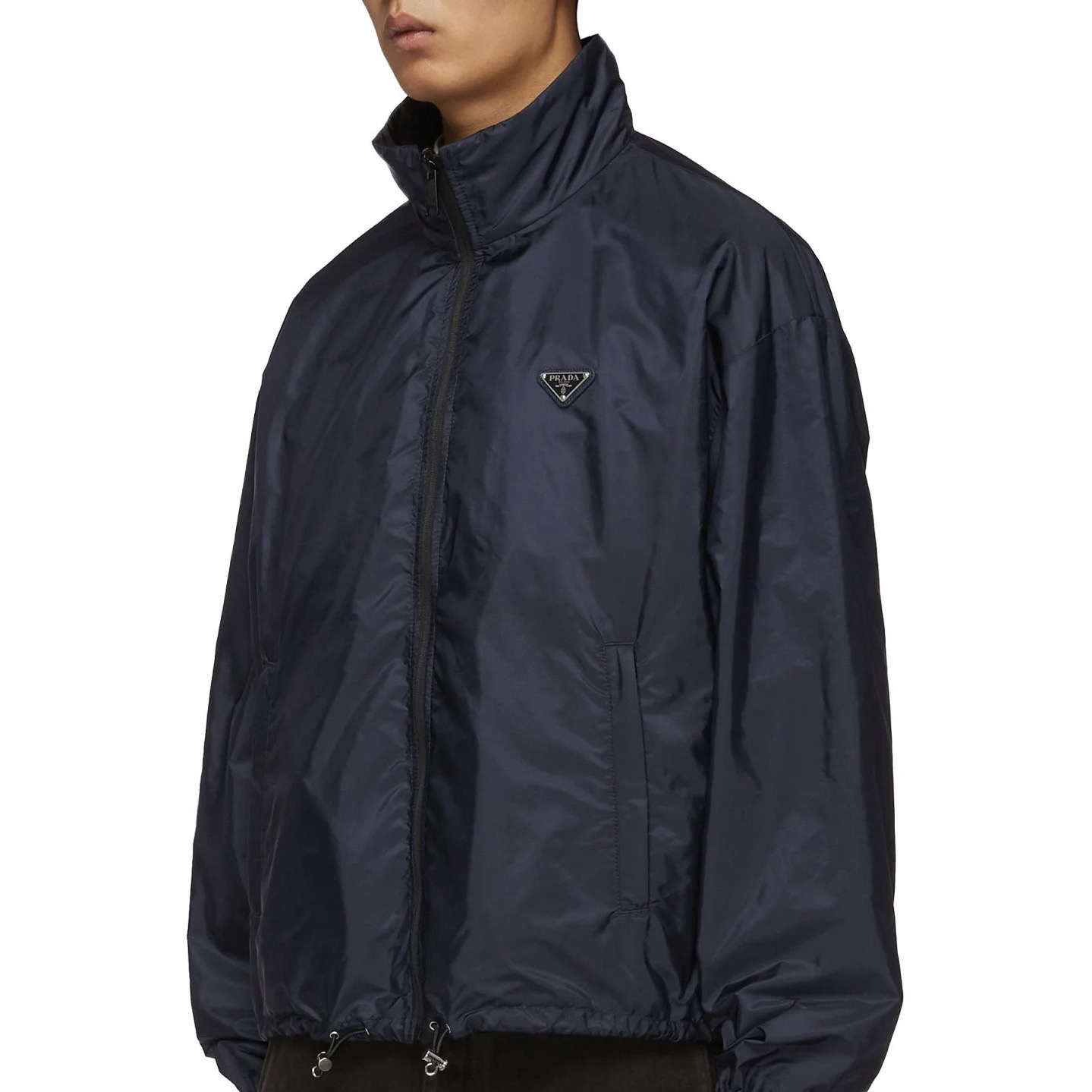 99新 Prada/普拉达 3231/PRADA SS25 立领连帽拉链徽标夹克/50码