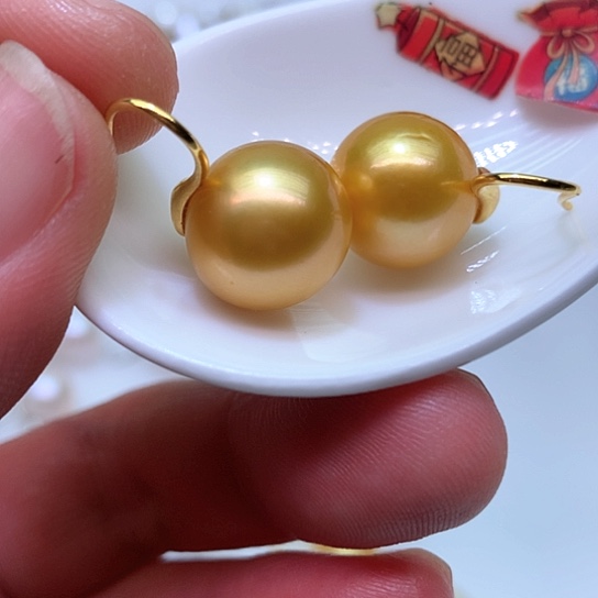 淡水珍珠耳饰银S925镶嵌