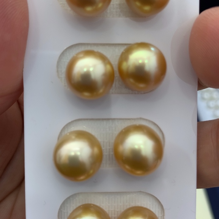 未镶嵌海水珍珠海水南洋金珠单对珠11mm