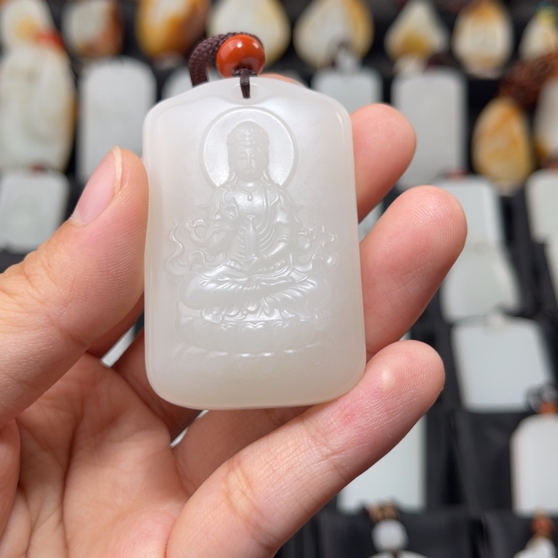 和田玉观音牌未镶嵌