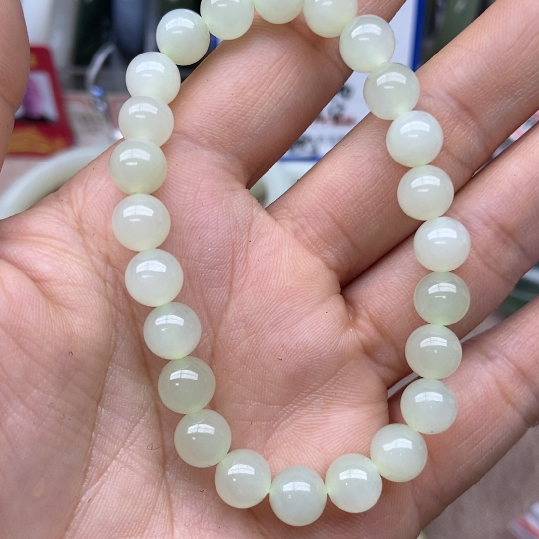 和田玉手链未镶嵌说*好卡8