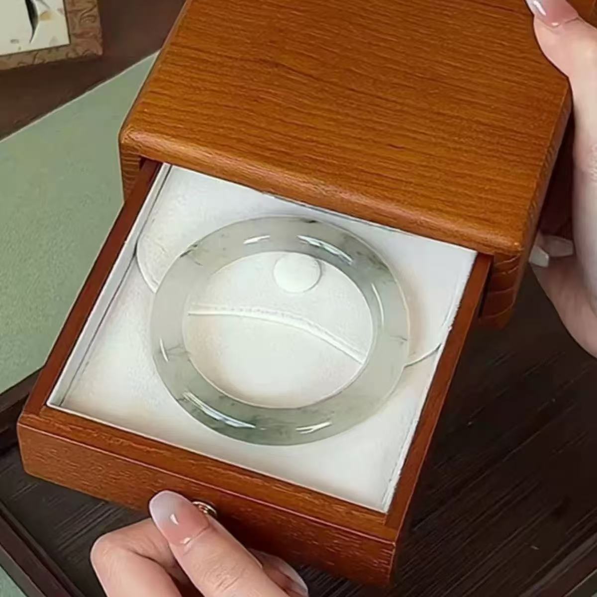 肠总甄选飘花手镯奇石-20458