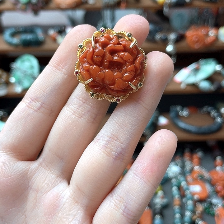 翡翠未镶嵌戒指饰品