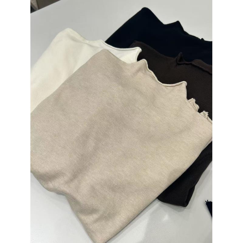 【ms2843】2025秋季新品中领针织打底糯叽叽针织款