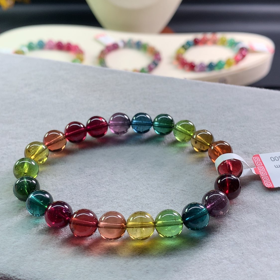 【闪购商品】碧玺手链未镶嵌碧玺帝王色标单圈8.3