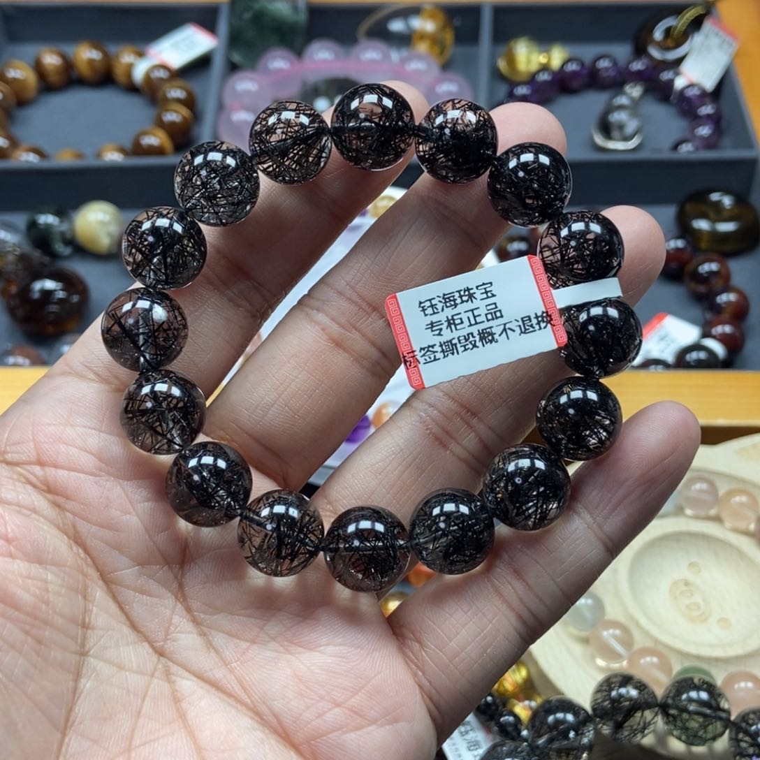 水晶黑发晶手链13未镶嵌