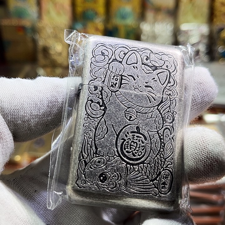 纯铜佐罗790古银招财猫