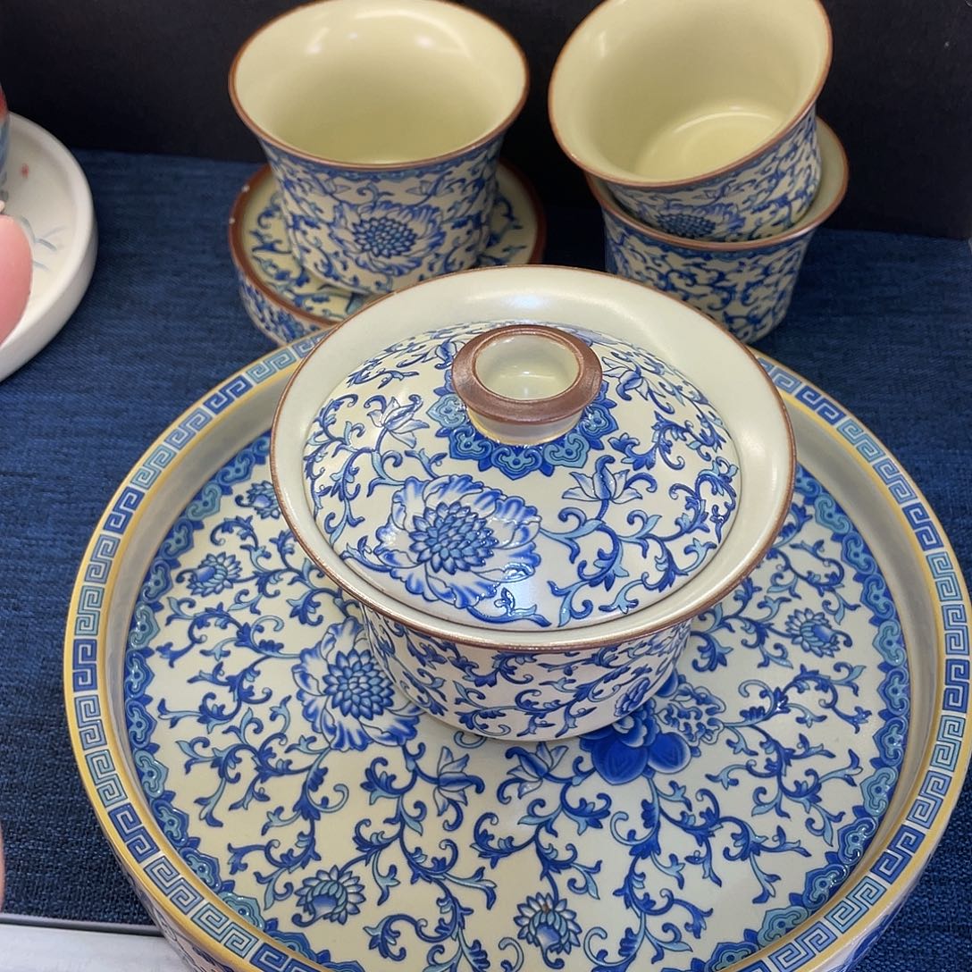 陶景德陶瓷盖碗茶具