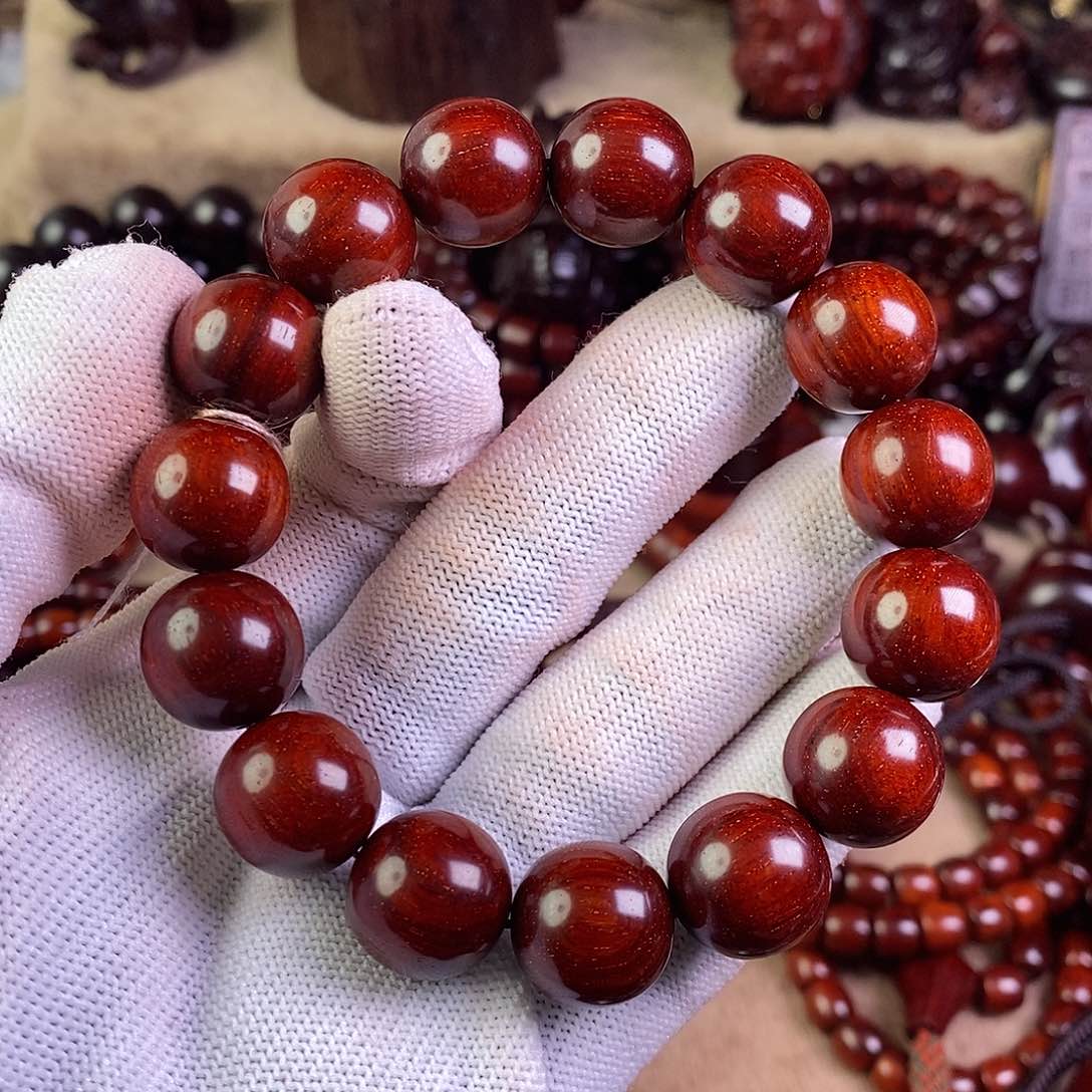 小叶紫檀手串/手链用****0无胶无蜡15多星