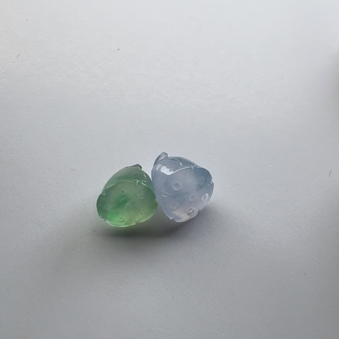 定制翡翠未镶嵌我*哈双色莲蓬