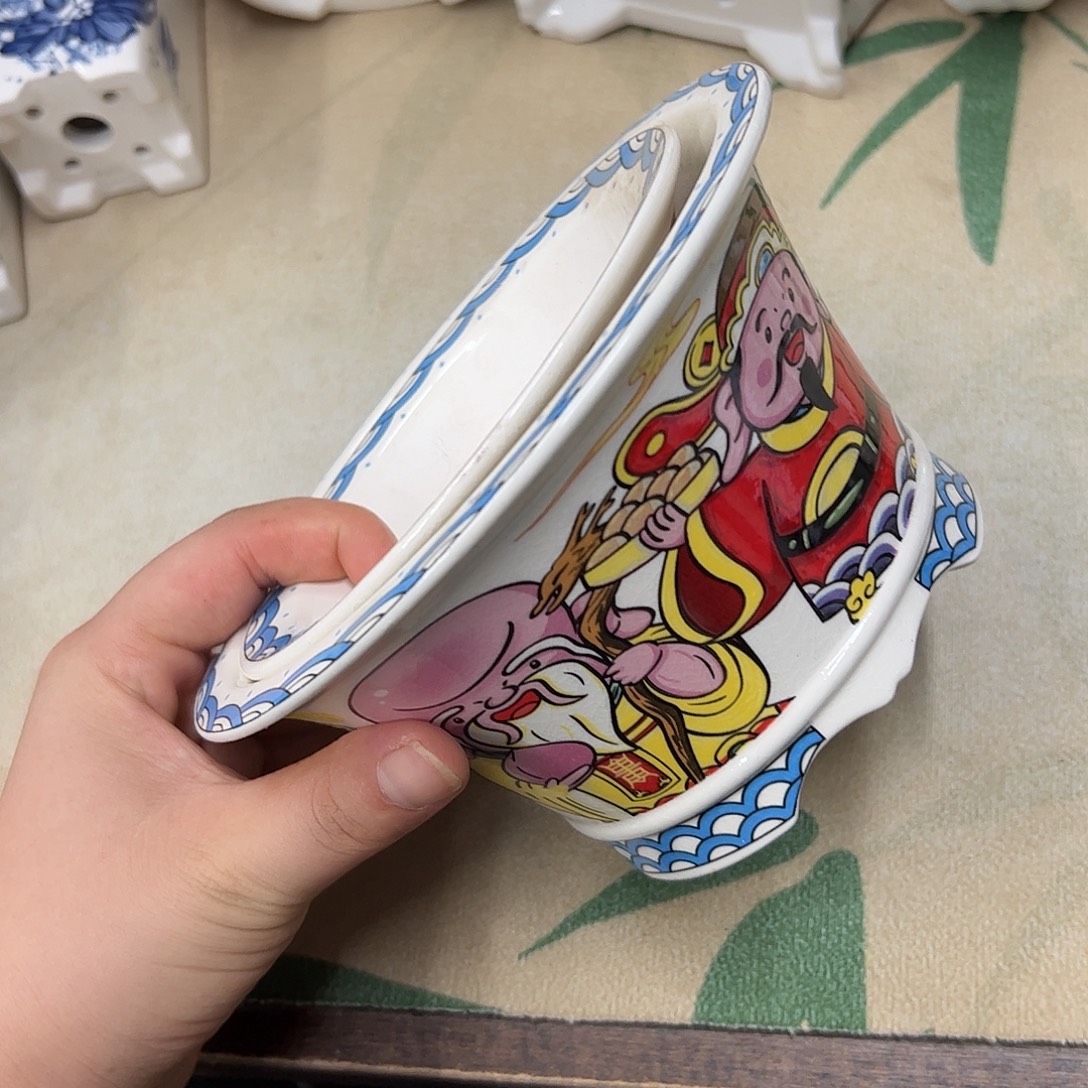 明***你紫砂花盆787号瑕疵2个介意勿拍