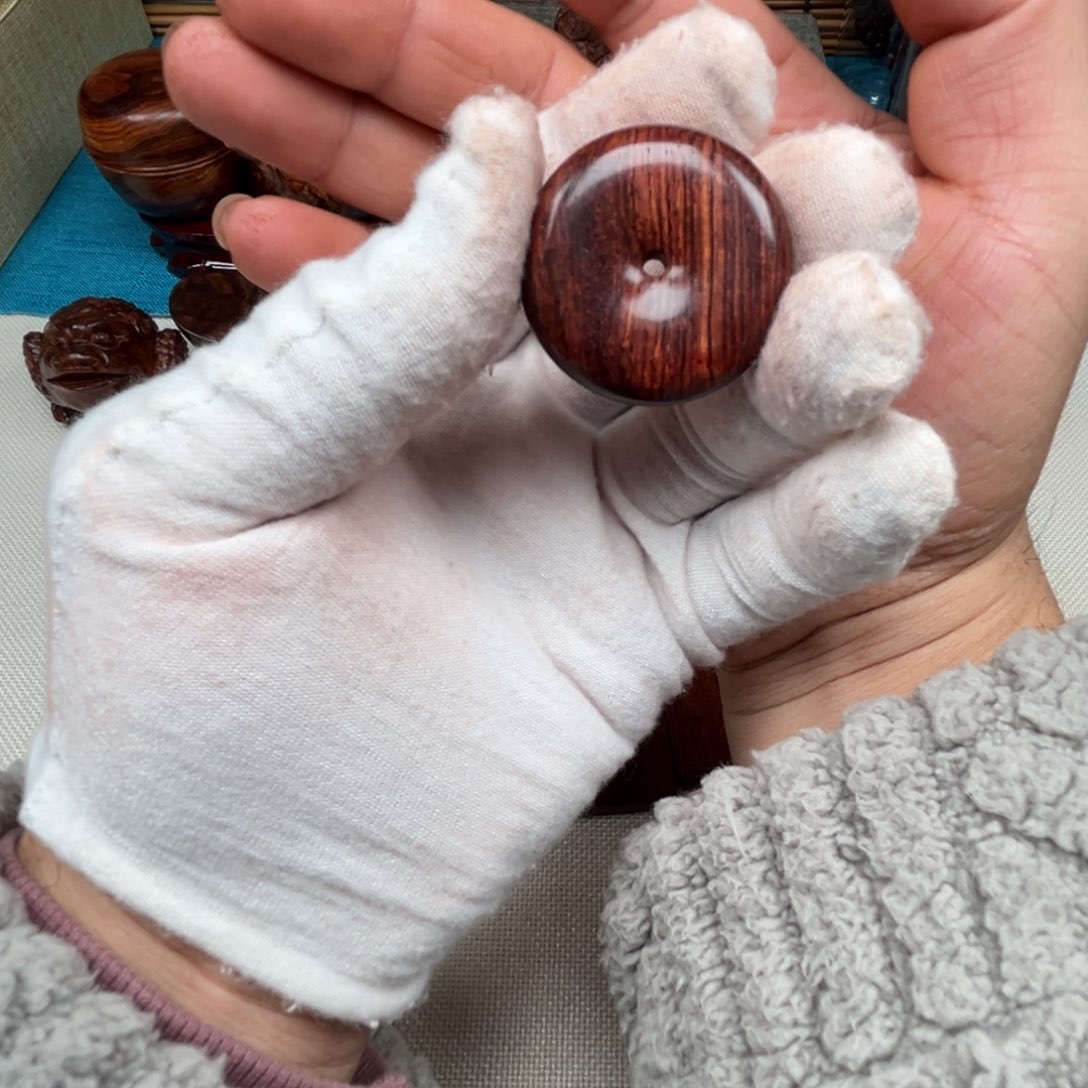 黄花梨/降香黄檀把件平安扣…..