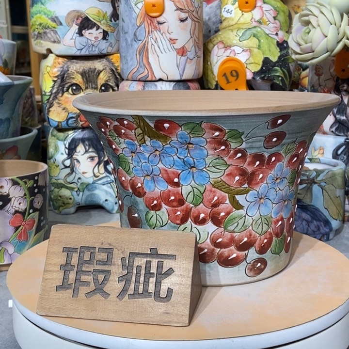 红陶景德镇艺术手绘作品