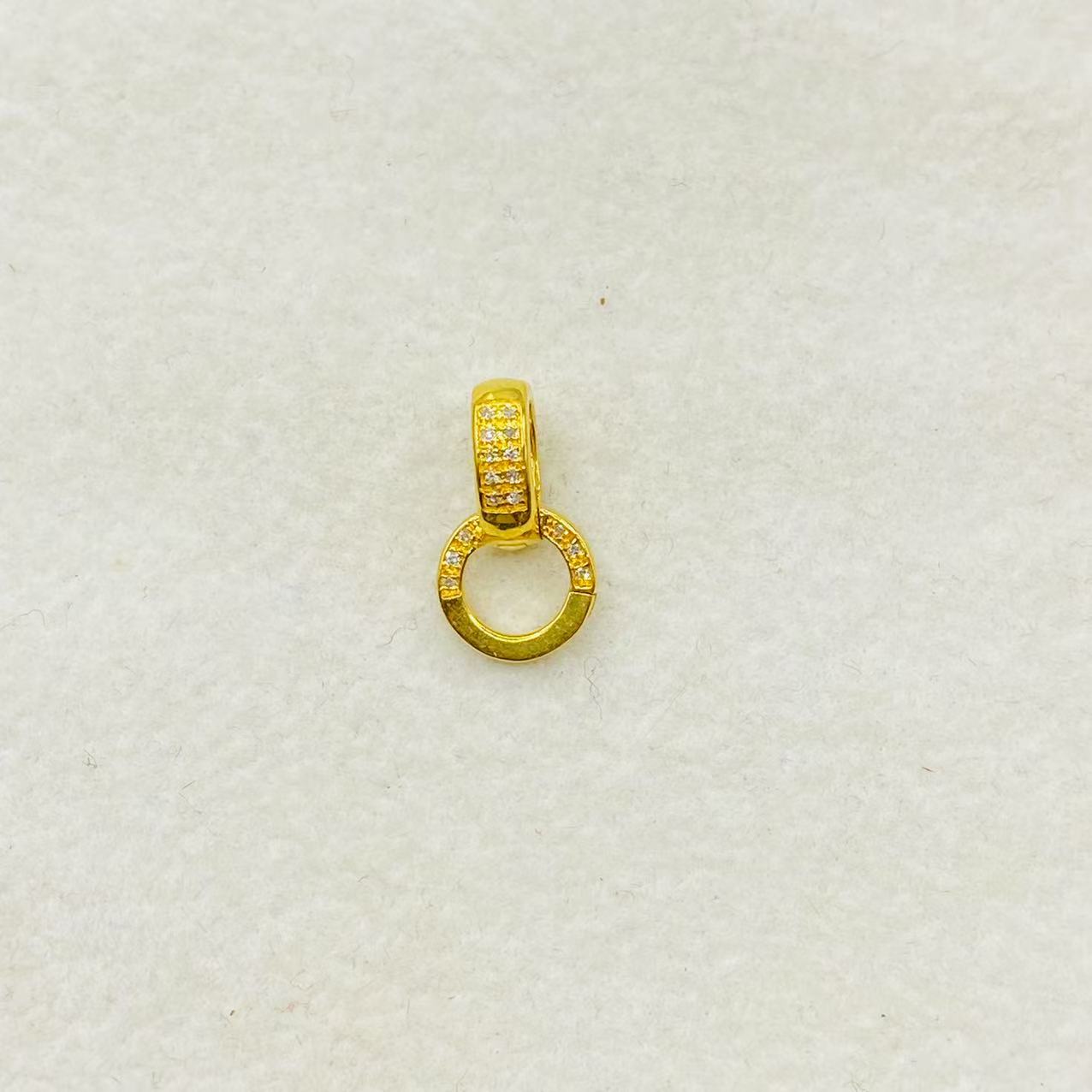 杨教授珠宝18K金镶嵌钻石扣头配件