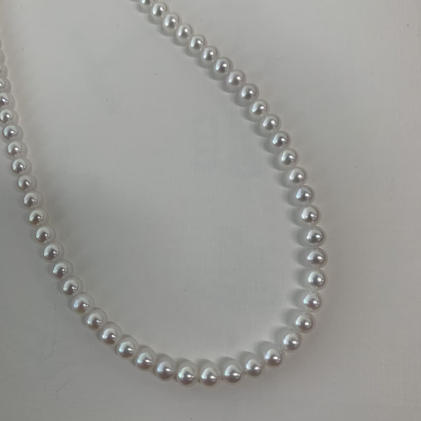 4-4.5天然淡水无核白色珍珠银经典时尚优雅