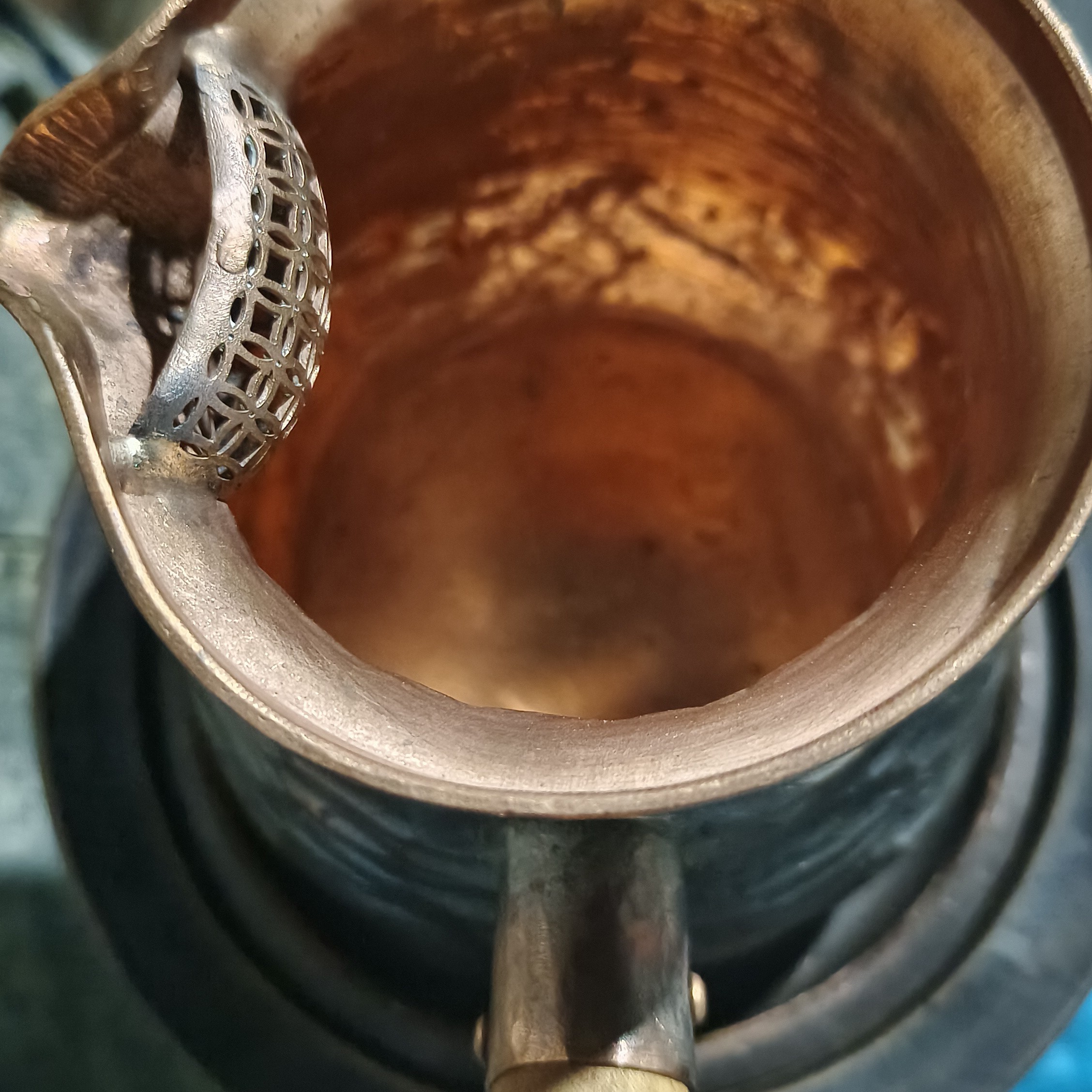 紫铜纯手工茶具煮茶的紫铜