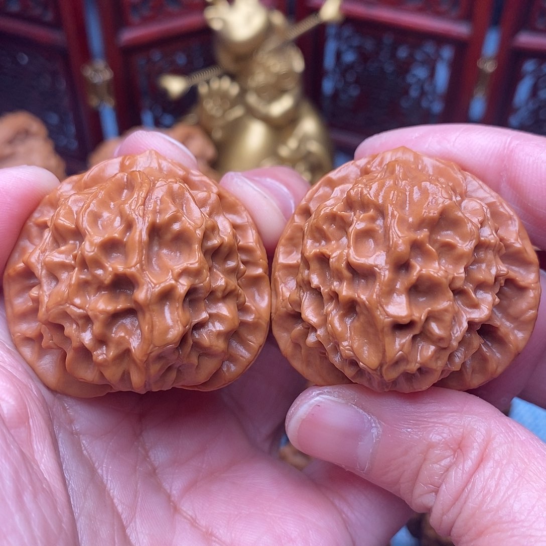 把件文玩核桃全品龙鳞绝配肉球桃心38.8尺