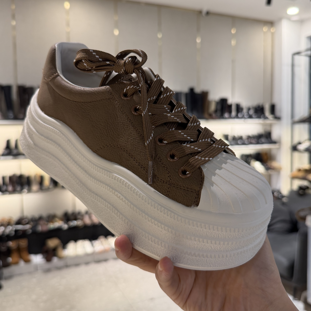 新品贝壳鞋百搭好穿洋气松糕鞋厚底鞋5900-195