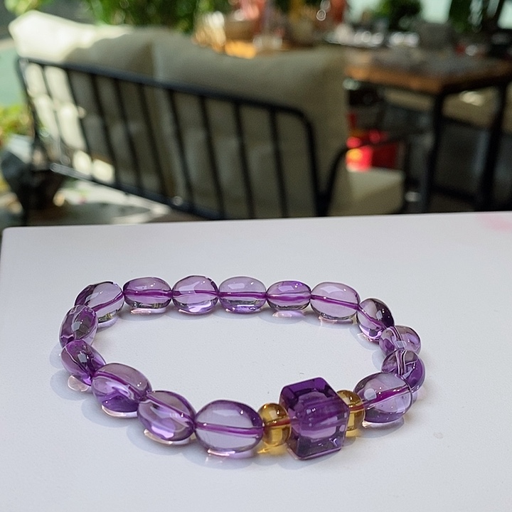 水晶手链未镶嵌紫水晶手链