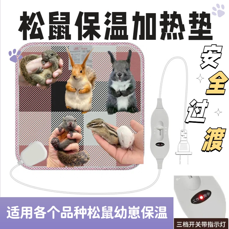 【松鼠电热毯/加热包/小毛毯】当地温度低于20度请自行购买安全过度