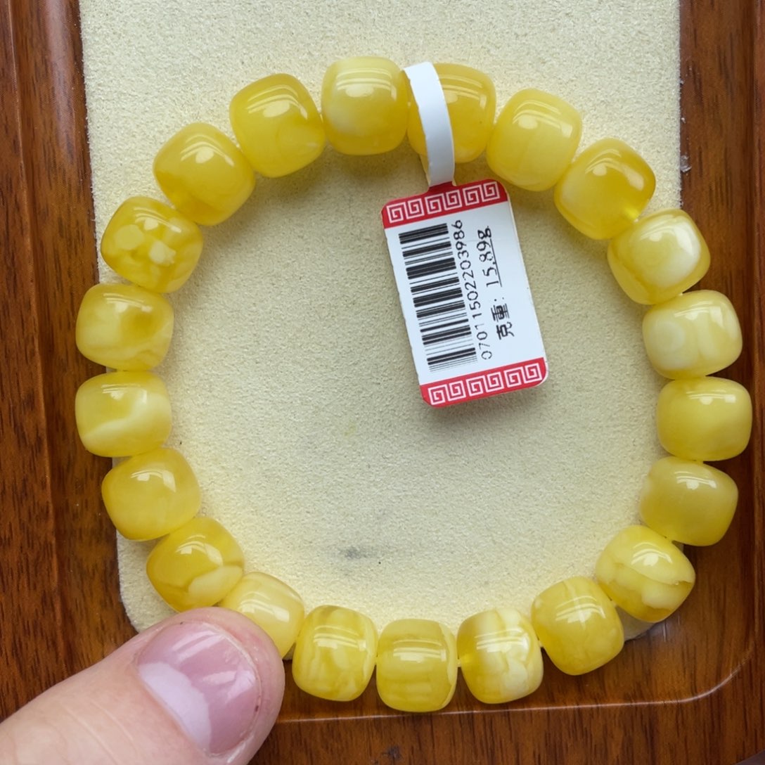 蜜蜡未镶嵌手链俄料蜜蜡老型手链