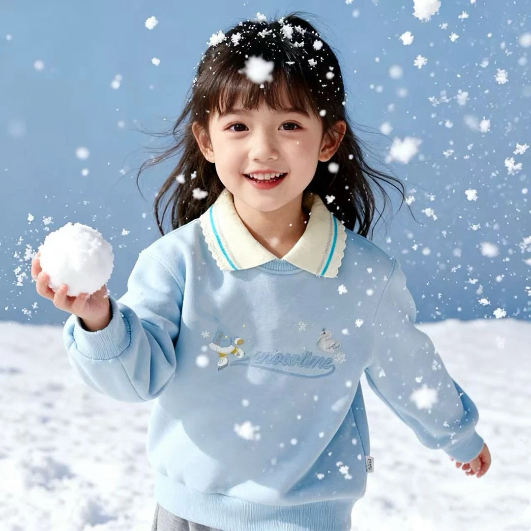 【】H25272新款冬季加厚时髦洋气女童卫衣儿童