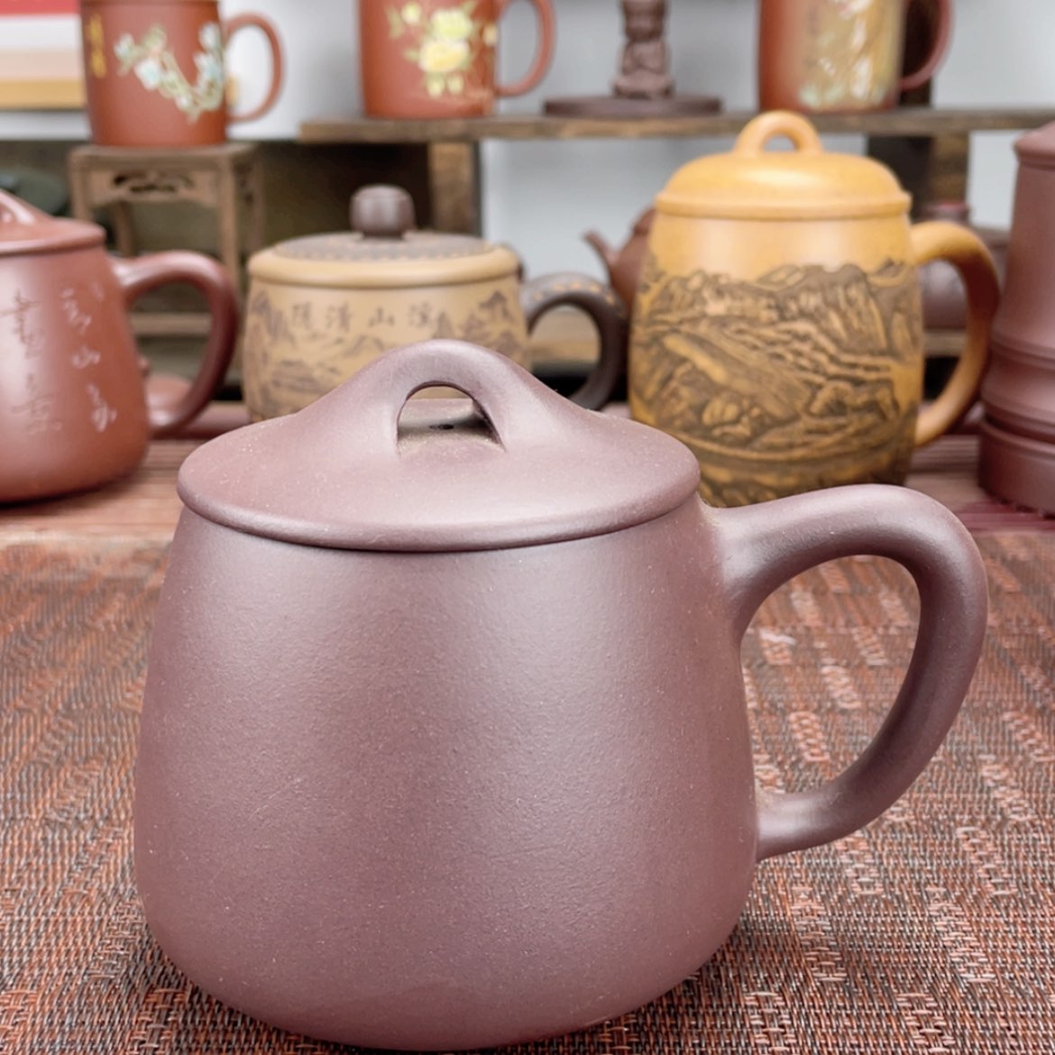 【闪购商品】紫砂茶杯宜兴原矿紫砂盖杯