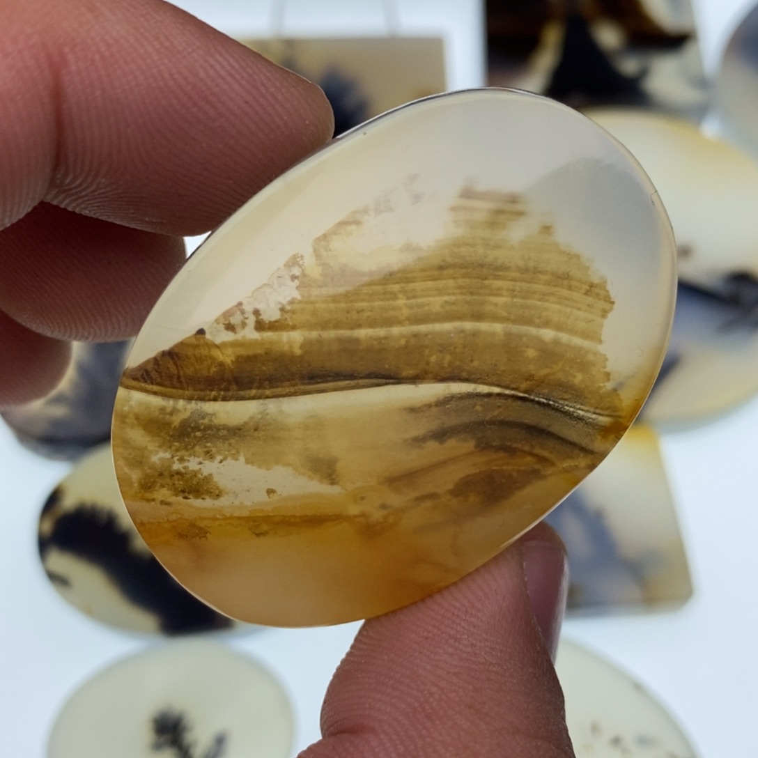 玛瑙/玉髓牌子足银镀金镶嵌